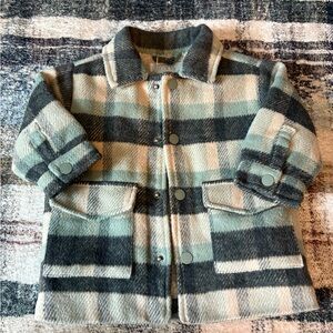 NWT Zara Plaid Button-Up Jacket